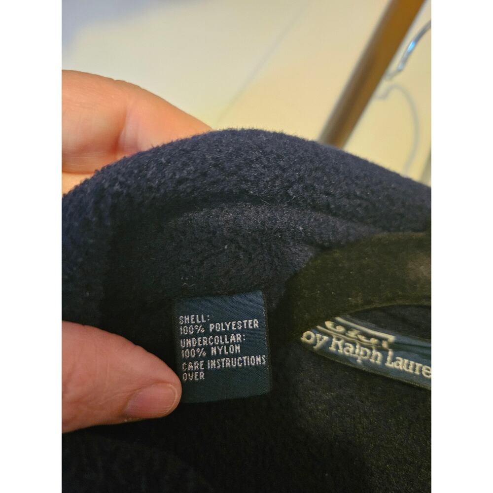 Polo Ralph Lauren Fleece Jacket Mens XL Navy Full Zip Pony Logo - Picture 7 of 9